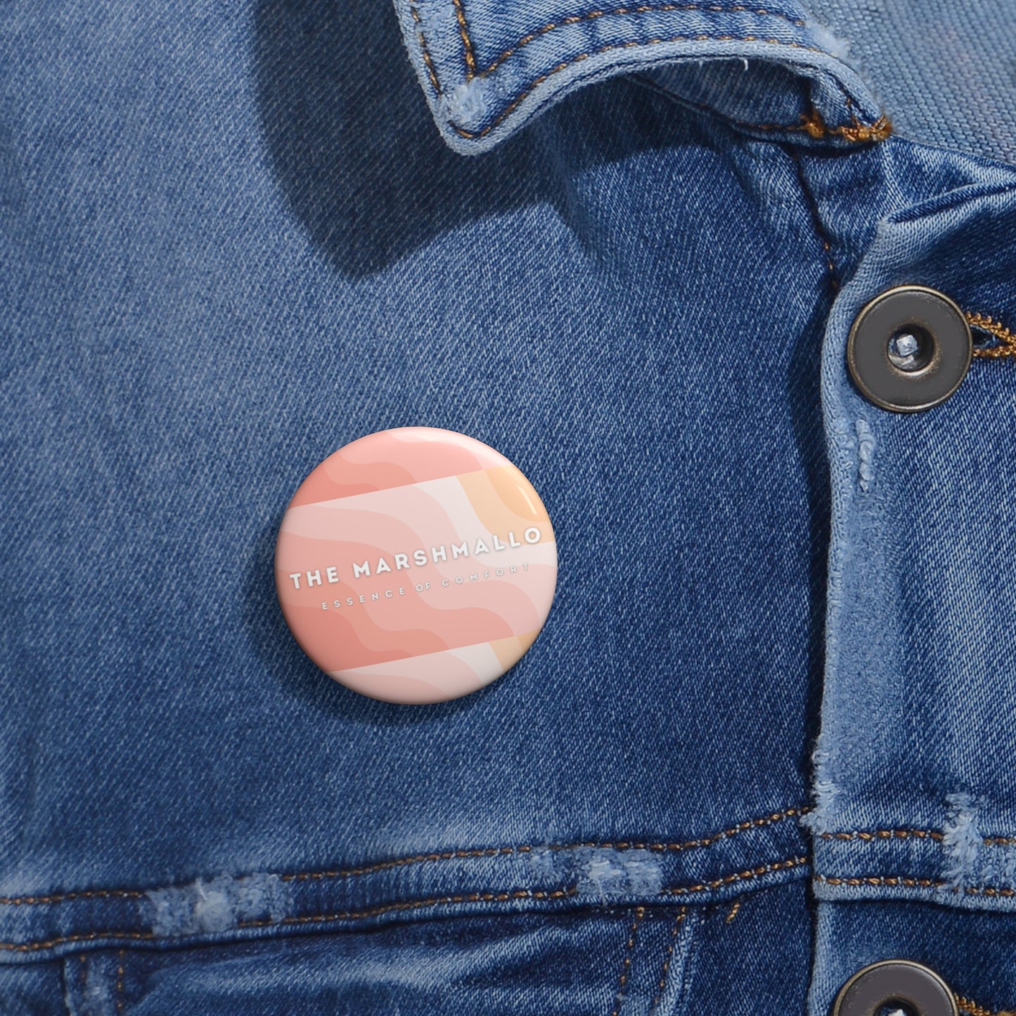 THE MARSHMALLO ESSENCE OF COMFORT PEACH BEIGE PIN BUTTONS